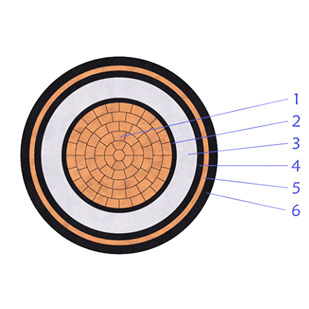 Cable de alimentación no blindado con aislamiento XLPE de 6/10(12) kV