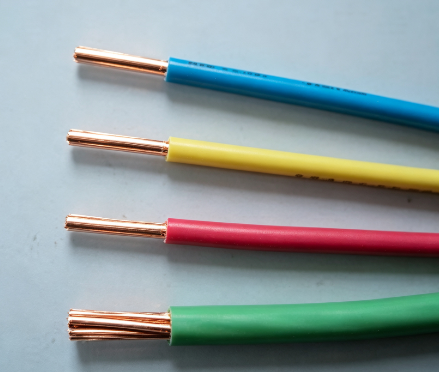 PVC insulated cables with a rated voltage of 450/750V or below